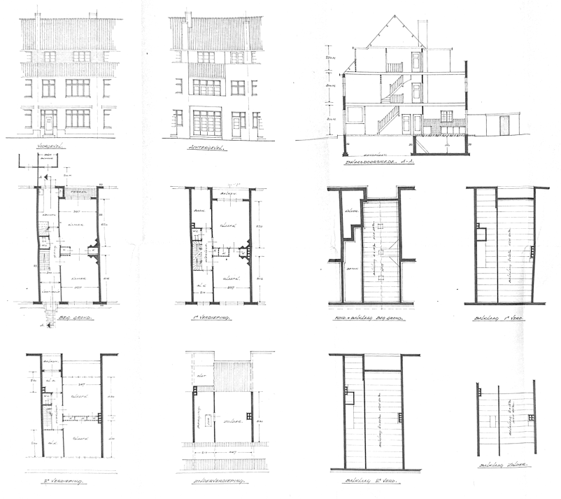 Voorbeeld van een archieftekening uit het gemeentelijk archief