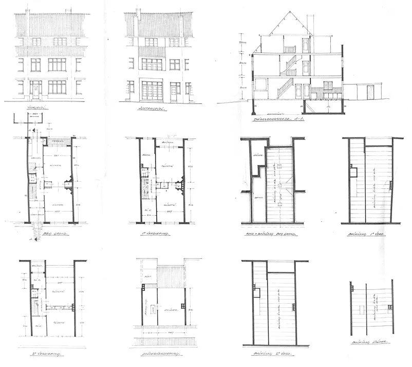 Voorbeeld van een archieftekening uit het gemeentelijk archief